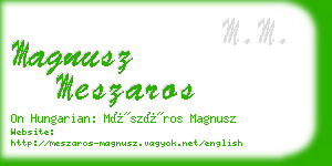 magnusz meszaros business card